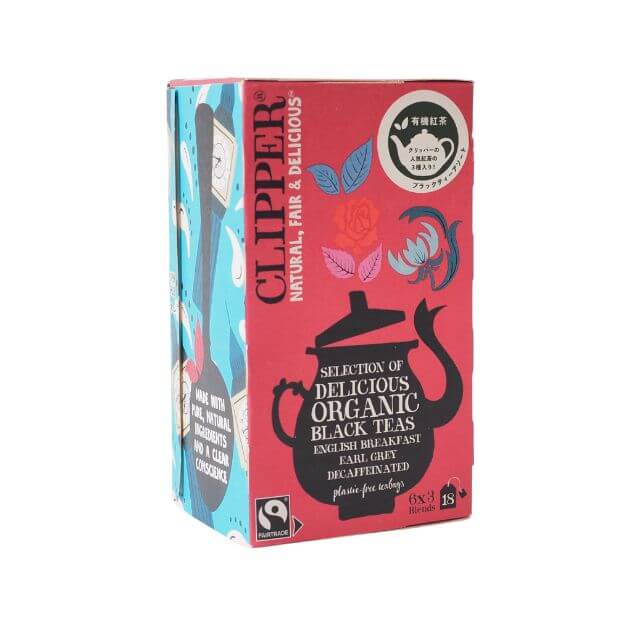 【スーパーSALEポイント5倍】CLIPPER（クリッパー）オーガニックフェアトレードティー（ブラックティー3種類アソート）18バッグ