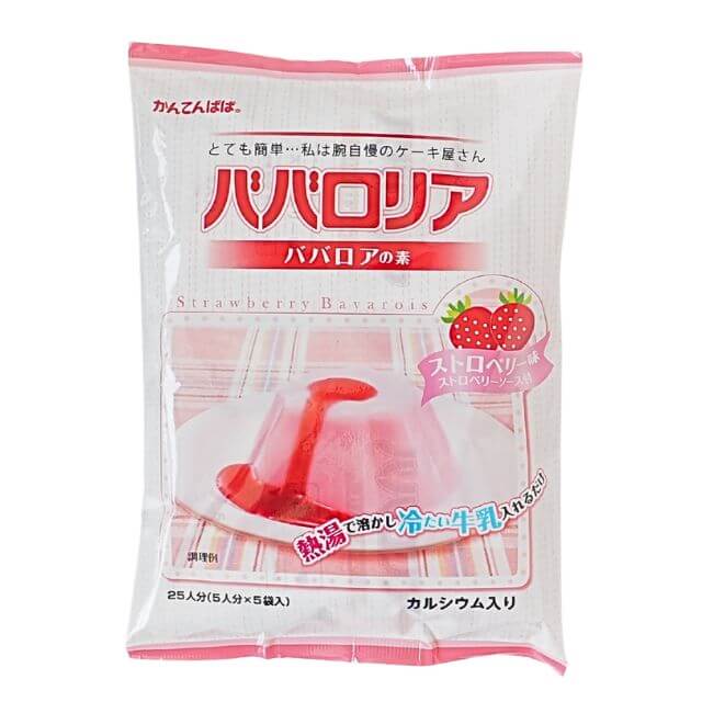 【マラソン限定ポイント5倍】かんてんぱぱ ババロリア（ストロベリー） 500g｜ババロアの素
