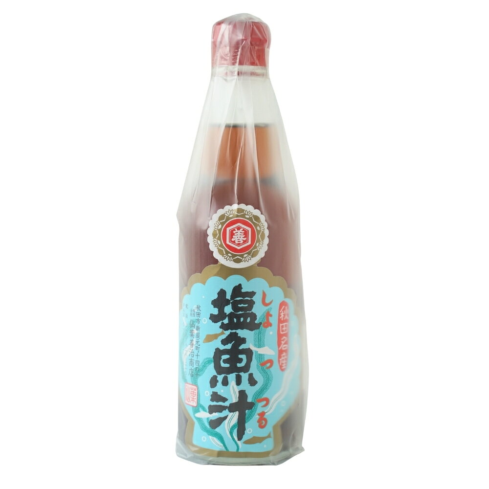 秋田伝統の魚醤しょっつるは魚を原料として造る調味料です。 鱈、鰰などの白身魚や白菜など季節の野菜を使った秋田名物しょっつる鍋、各種料理へのかくし味としてもお試し下さい。約30〜40倍にうすめてご使用ください。 ■名称:しょっつる ■原材料名:魚(国産)、食塩/調味料(アミノ酸等) ■内容量:360ml ■賞味期限:商品パッケージに記載 ■保存方法:常温暗所保存(開栓前) ■製造者:有限会社 仙葉善治商店(秋田市新屋元町14-10) ■栄養成分表示（100mlあたり）　この表示値は目安です。 エネルギー:25kcal　たんぱく質:3.2g　脂質:0g　炭水化物:3.1g　食塩相当量:26.0g ■配送形態:常温 ※常温便・冷蔵便・冷凍便、複数ご注文の場合、品質上問題のないものは、冷蔵便、冷凍便の商品を優先に同一梱包にさせて頂きます。 ■使用上の注意 ※開栓後は要冷蔵、お早めにお召し上がり下さい。 ※しょっつるの成分上、沈殿や白い浮遊物が生じる場合がありますが品質には問題ありません。 ■その他の情報 ※在庫切れの場合は、お届けまでにお時間をいただくことがあります。 ※商品パッケージや仕様は予告なく変更になる場合がございます。食品表示情報につきましては、お手元に届きました商品の食品表示を必ずご確認いただきますようお願いします。