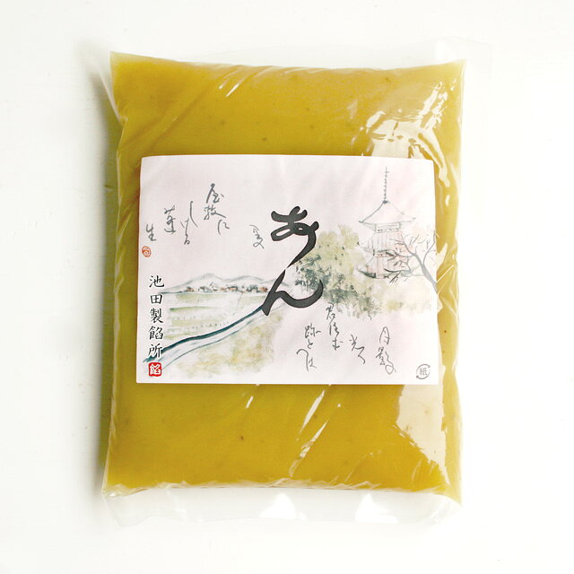 徳島県産のなると金時いも工場で蒸し上げて使用した、お芋の自然な甘さが美味しい餡です。和菓子はもちろん、洋菓子、パンに幅広くお使いいただけます。 ■品名:なると金時いも餡 ■原材料名:白いんげん豆(アメリカ産・カナダ産)、なると金時いも、砂糖、寒天、塩/トレハロース、クチナシ黄色素、香料 ※本品製造所では乳・卵・小麦・大豆を含む製品を製造しております。 ■内容量:500g ■賞味期限:商品パッケージに記載 ■保存方法:直射日光高温多湿をおさけ下さい。開封後は冷蔵庫（10℃以下）で保管お願いします。 ■製造者:株式会社 池田製餡所（神戸市西区枦谷町松本584） ■栄養成分表示（100g当たり）表示値は目安です エネルギー：238kcal　たんぱく質：3.4g　脂質：0.4g　炭水化物：49.7g　食塩相当量：0g ■配送形態:常温 ※常温便・冷蔵便・冷凍便、複数ご注文の場合、品質上問題のないものは、冷蔵便、冷凍便の商品を優先に同一梱包にさせて頂きます。 ■その他の情報 ※季節商品のため、在庫がなくなり次第、販売終了します。 ※商品パッケージや仕様は予告なく変更になる場合がございます。食品表示情報につきましては、お手元に届きました商品の食品表示を必ずご確認いただきますようお願いします。 ■関連商品 池田製餡所 マロン餡 500g 池田製餡所 かぼちゃ餡 500g