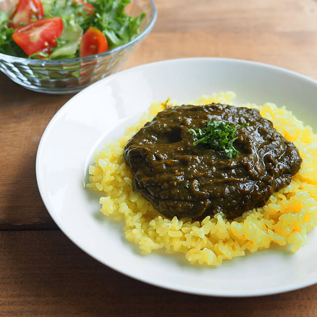 【マラソン限定ポイント5倍】カゴメ 大豆ミートのほうれん草カレー（中辛）160g profoods-10016633 プロフーズ サンプル画像2