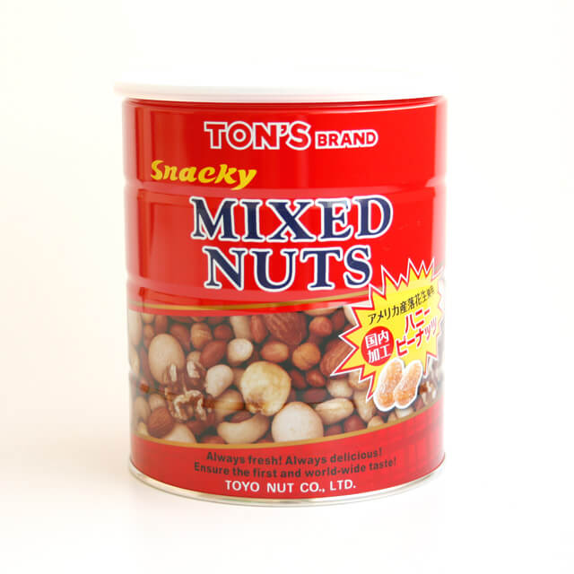 ケース販売 東洋ナッツ スナッキーミックスナッツ缶 650g×6缶