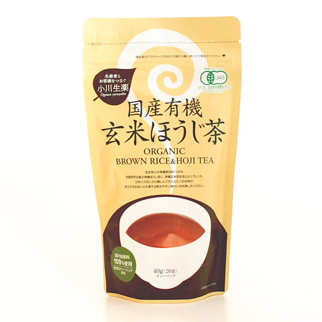 小川生薬 国産有機玄米ほうじ茶 40g