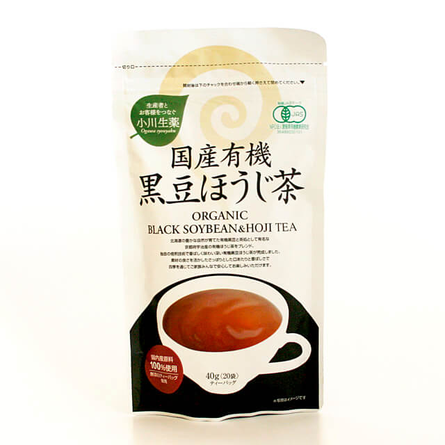 小川生薬 国産有機黒豆ほうじ茶 40g（2g×20袋） 1