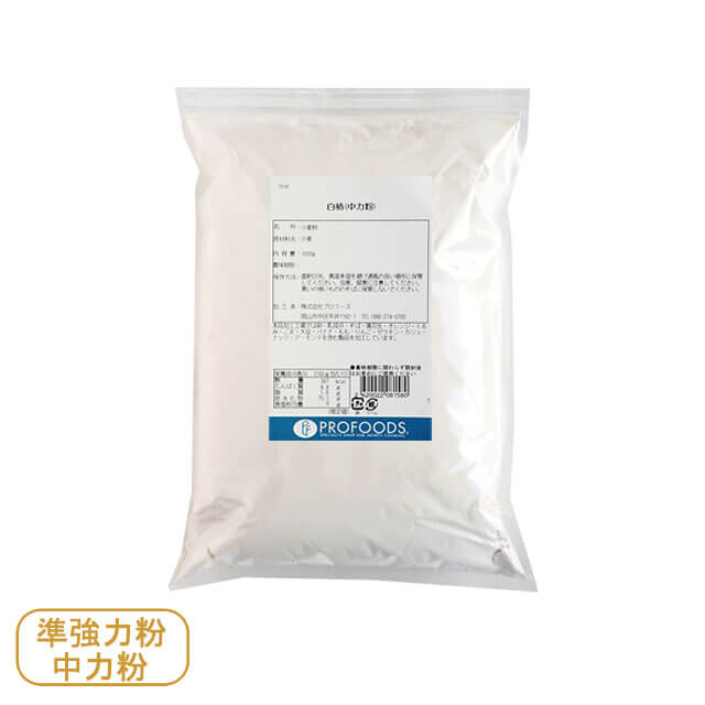 日清製粉・中力粉 白椿（手打ちうどん用粉） 1kg （チャック袋入）｜小麦粉