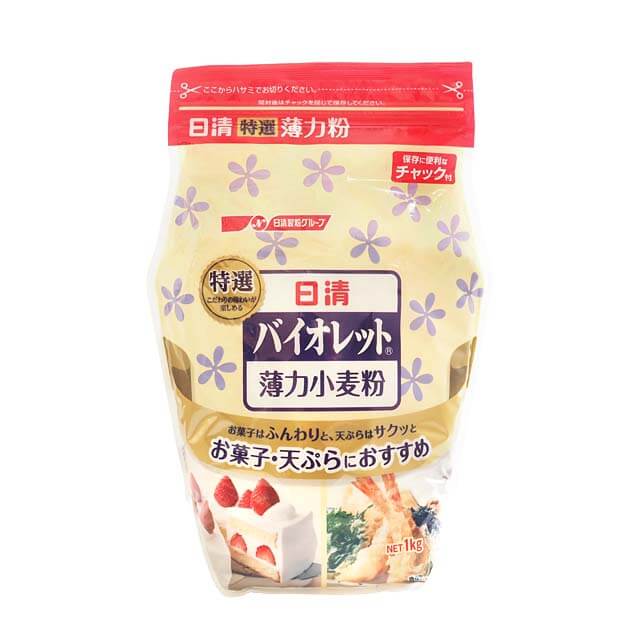 日清製粉・薄力粉 バイオレット 1kg （チャック袋入）｜小麦粉