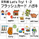Let's Try! 1・2 (文科省)用 フラッシュカード 英語 カード.com ■ハガキサイズ■ 送料無料 英単語 1歳 2歳 3歳 4歳 5歳 6歳 教材...
