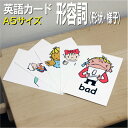 フラッシュカード【形容詞(形状・様子)】■A5 ラミネート加工■ 英語カード.com 送料無料 英単語 1歳 2歳 3歳 4歳 5歳 6歳 教材 学習 子供 子...