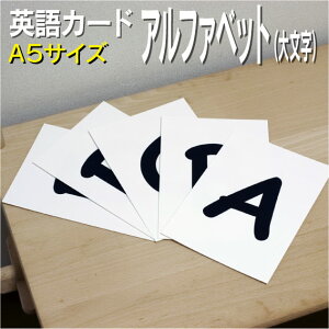 フラッシュカード【アルファベット 大文字】■A5 ラミネート加工■ 英語カード.com 送料無料 英単語 1歳 2歳 3歳 4歳 5歳 6歳 教材 学習 子供 子ども こども 小学校 幼稚園 チャンツ式 幼児 小学生 単語カードえいご 絵本 1年 2年 3年 4年 5年 6年
