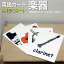フラッシュカード【楽器】■A4 ラミネート加工■ 英語カード.com 送料無料 英単語 1歳 2歳 3歳 4歳 5歳 6歳 教材 学習 子供 子ども こども 小...