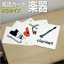 フラッシュカード【楽器】■A5サイズ■ 英語カード.com 送料無料 英単語 1歳 2歳 3歳 4歳 5歳 6歳 教材 学習 子供 子ども こども 小学校 幼稚...