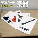 フラッシュカード【楽器】■B5サイズ■ 英語カード.com 送料無料 英単語 1歳 2歳 3歳 4歳 5歳 6歳 教材 学習 子供 子ども こども 小学校 幼稚...