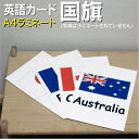 フラッシュカード【国旗】■A4 ラミネート加工■ 英語カード.com 送料無料 英単語 1歳 2歳 3歳 4歳 5歳 6歳 教材 学習 子供 子ども こども 小...