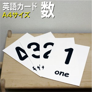 フラッシュカード【数字】■A4サイズ■ 英語カード.com 送料無料 英単語 1歳 2歳 3歳 4歳 5歳 6歳 教材 学習 子供 子ども こども 小学校 幼稚園 中学校 チャンツ 星みつる式 幼児 小学生 単語カードえいご 絵本 1年 2年 3年 4年 5年 6年