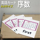 フラッシュカード【序数】■A4サイズ■ 英語カード.com 送料無料 英単語 1歳 2歳 3歳 4歳 5歳 6歳 教材 学習 子供 子ども こども 小学校 幼稚...