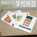 フラッシュカード【学校施設】■B5 ラミネート加工■ 英語カード.com 送料無料 英単語 1歳 2歳 3歳 4歳 5歳 6歳 教材 学習 子供 子ども こども...