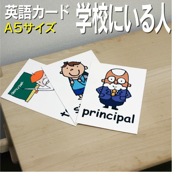 英語教材 バイリンガル principal 校長 こうちょう student 生徒 せいと 学生 teacher 先生 せんせい 教師フラッシュカード えらべる英語カード【学校にいる人】A5サイズ ラミネート加工 A5サイズ ラミネート加工 他にもたくさんの絵カードが選び放題!!!　&darr;　&darr;　&darr;　&darr;　&darr;　&darr;　&darr;　&darr; &nbsp; &nbsp; &nbsp; 　　 &nbsp; &nbsp; 　● 両面マット 　● 落ち着いた手触り 　● 単語ゲーム 　● 2セットあれば神経衰弱 　● 記憶用に 　● 0.33mm 　● 官製はがきより厚い 　● コシはシッカリ &nbsp; 商 品 仕 様 サイズ　：　A5サイズ ラミネート加工 枚数　　：　3枚 用紙　　：　マットコート 厚さ　　：　0.33mm