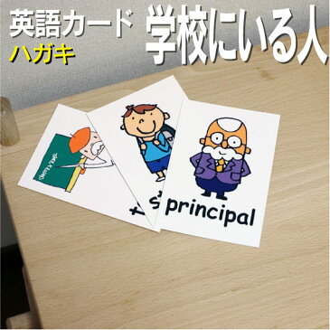 フラッシュカード えらべる 英語 カード.com【学校にいる人】■ハガキサイズ■ 送料無料 七田式 英単語 1歳 2歳 3歳 4歳 5歳 6歳 教材 学習 子供 子ども こども 小学校 幼稚園 中学校 チャンツ 星みつる式 幼児 小学生 単語カードえいご 絵本 1年 2年 3年 4年 5年 6年