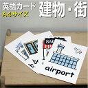 フラッシュカード【建物・街】■A4サイズ■ 英語カード.com 送料無料 英単語 1歳 2歳 3歳 4歳 5歳 6歳 教材 学習 子供 子ども こども 小学校 ...