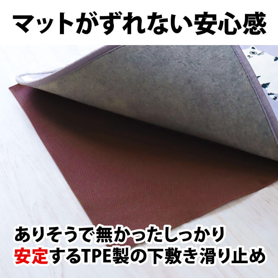 超ずれない！業務用訳あり商品 薄型下敷き TPE滑り止めマット 70cm×4m [ブラウン]【2mm厚・屋内・屋外】【転倒防止 ノンスリップ すべりどめ】【介護 施設】【キッチン 玄関 床 タイル フローリング】【ノンスリップ すべりどめ シート】【TPE 素材 ゴム 薄い】【安い】 2