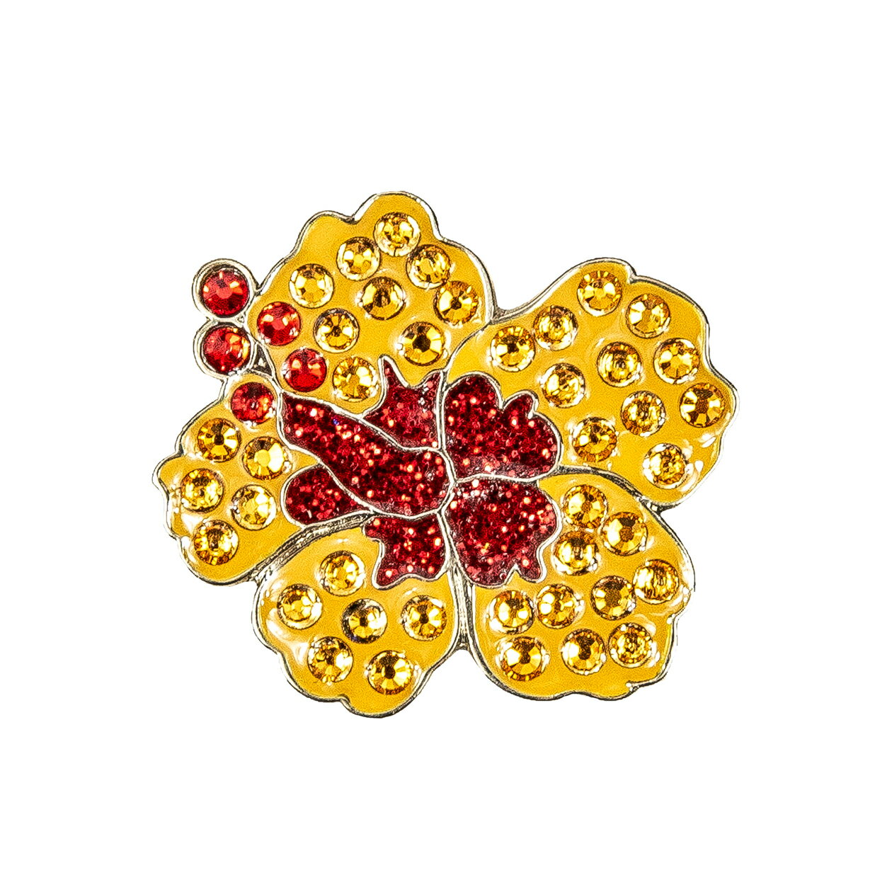 【ナビカ】 アメリカのゴルフジュエリーマーカー グリーン上で映えるマーカー クリスタルがおしゃれ クリップ付き ゴルフ女子 ハイビスカスオレンジ #06 Hibiscus Orenge