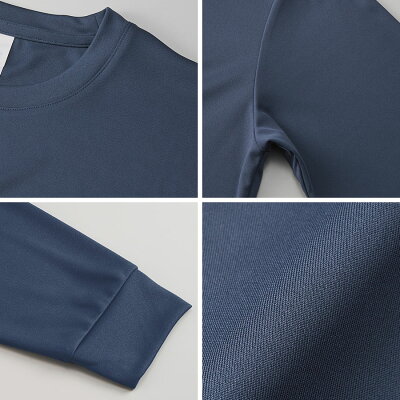 吸汗速乾 ドライロングTシャツ メンズ 長袖 リサイクルポリエステル サステナブル UVカット アンダーウェア対応 スポーツウェア 4.4オンス スムース編み ストレッチ素材 セミダル糸 透けにくい 光沢感 オールシーズン インナー対応 - Image 3