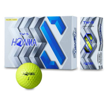 【あす楽対応】ホンマ HONMA ゴルフ ボール TW-S 日本正規品 スピン TOURWORLD ホワイト イエロー