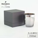  PROGRESS Glow-Silver 焼酎グラス 250ml ギフト 保証書付 送料無料 名入れ刻印可 誕生日 退職祝い 新築祝い 新生活 ホワイトデー 結婚祝い 記念品 おしゃれ チタン ウイスキー ロック お酒 ギフトラッピング プレゼント 宅飲み プログレス