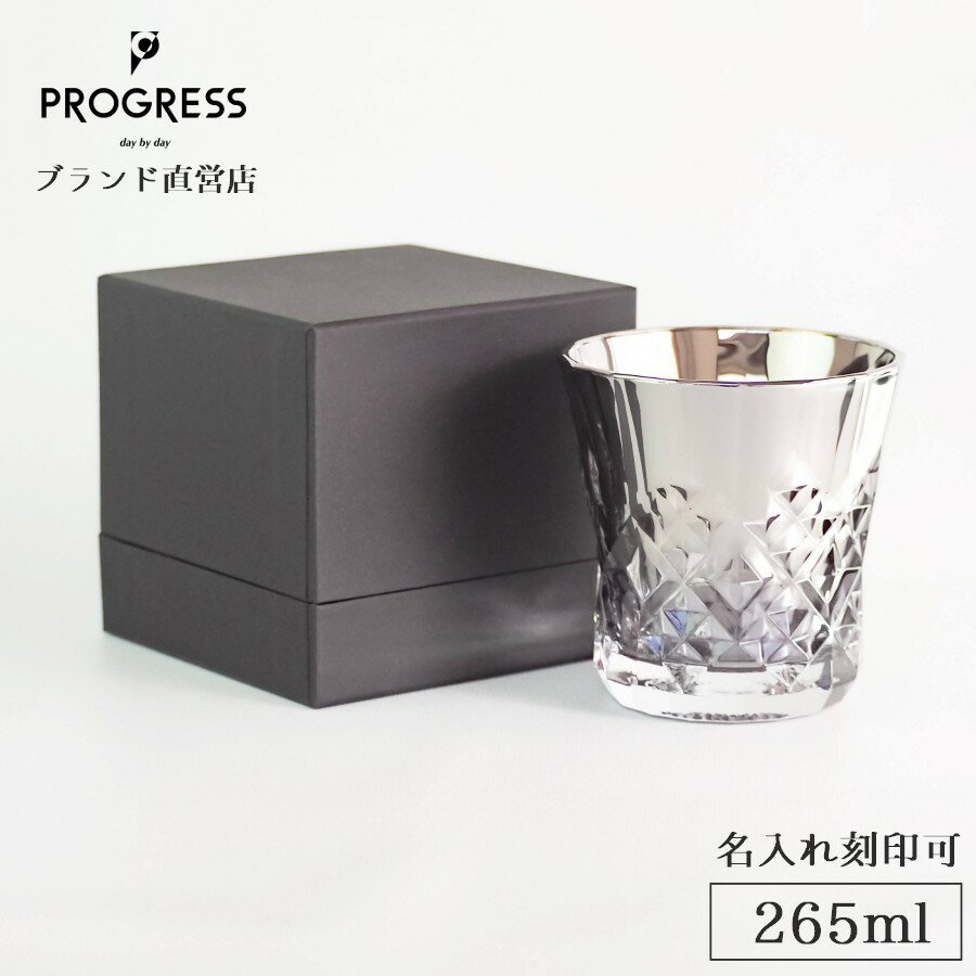  PROGRESS Rex-Silver ロックグラス 265ml ギフト 保証書付 送料無料 名入れ刻印可 母の日 誕生日 新生活 退職祝い 新築祝い 結婚祝い おしゃれ チタン ウイスキー 焼酎 酒 ギフトラッピング プレゼント 宅飲み プログレス