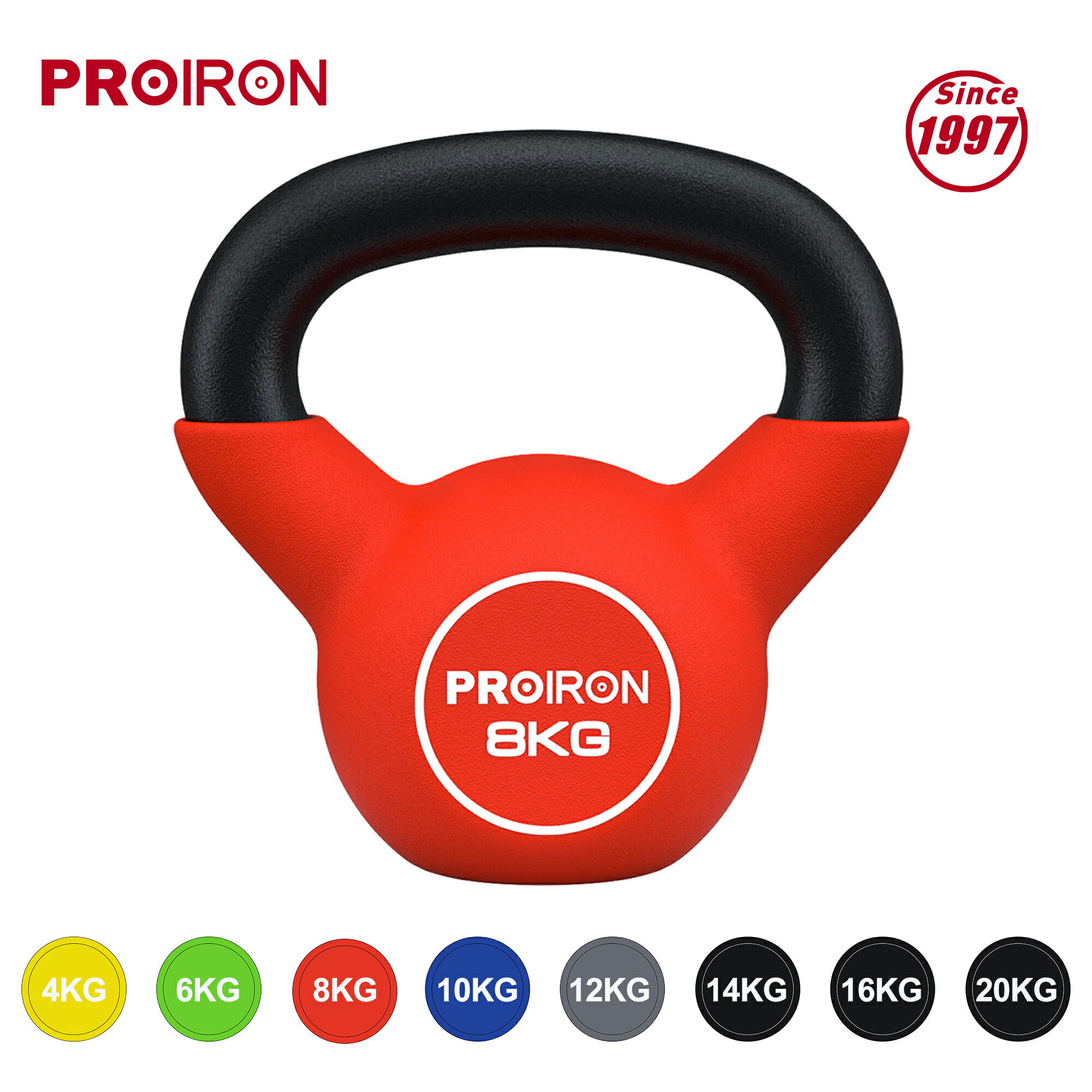 【期間限定20%OFFクーポン配布中！】PROIRON ケトルベル 柔らかい 2kg 4kg 6kg 8kg 10kg kettlebell 鉄ビーズ充填