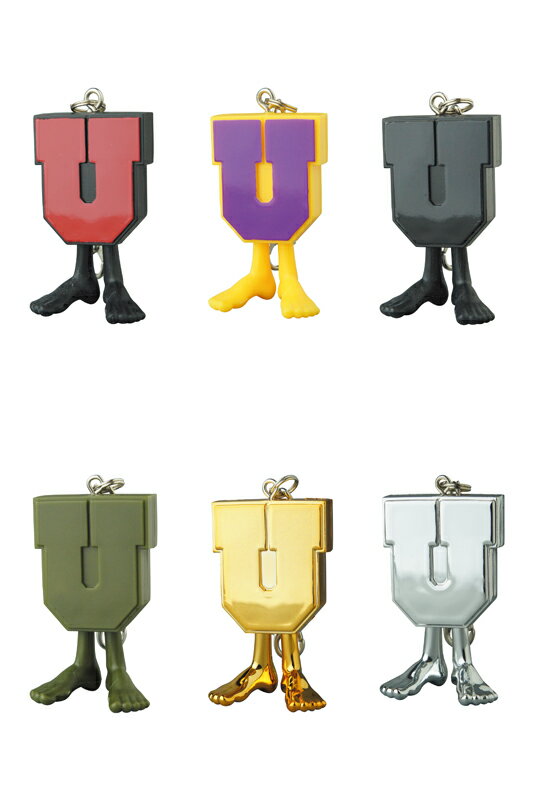 UNDEFEATED U-MAN KEYCHAIN BLACK×RED/PURPLE×YELLOW/BLACK/ OLIVE/GOLD CHROME/CHROMEの商品画像