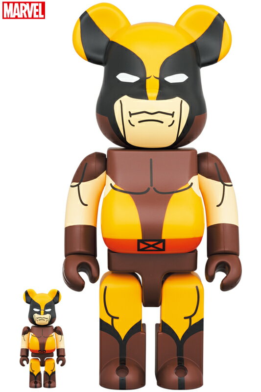 Rare BE@RBRICK BERBRICK WOLVERINE (BROWN Ver.) 100 400