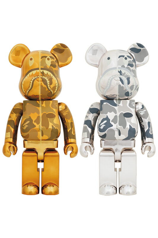 BE@RBRICK BAPE(R) CAMO SHARK 1000％ GOLD／SILVERのサムネイル
