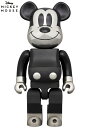 BE@RBRICK ROYAL SELANGOR MICKEY MOUSE B&W Ver. 400％