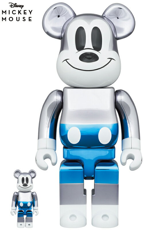 BE@RBRICK fragmentdesign MICKEY MOUSE BLUE Ver.100％ & 400％のサムネイル