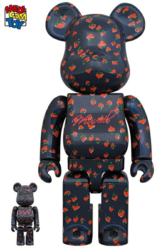 【メディコム・トイ公式】BE@RBRICK MUVEIL "Strawberry Pattern" 100％ & 400％ ベアブリック MEDICOM TOY メディコムトイ フィギュア コレクションフィギュア ギフト プレゼント