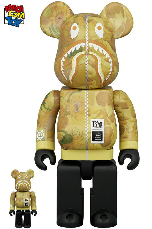 【メディコム・トイ公式】BE@RBRICK BAPE(R) × Van Gogh Museum Sunflowers SHARK 100％ & 400％ ベアブリック MEDICOM TOY メディコムトイ フィギュア コレクションフィギ…