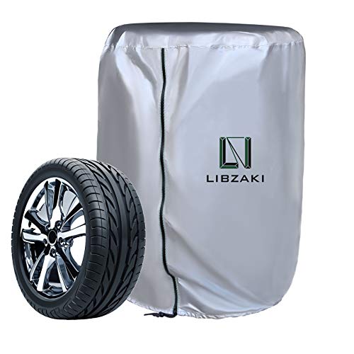 LIBZAKI タイヤカバー 屋外 防水 4本タイヤ保管 210D 幅73*高さ110cm 普通車用（15/16/17/18インチ）