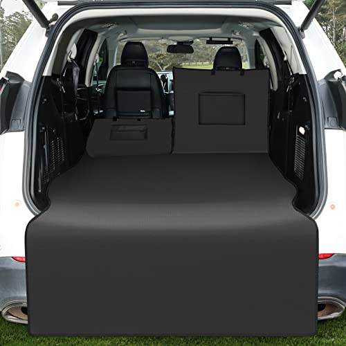 KYG トランクシート 汎用品 大きいサイズ 5:5セパレート式 トランクマット カー用品 防水 汚れに強い 取り付け簡単 折り畳み式 中大型車用 SUV用 MPV用 ミニバン 荷積み 引っ越し バンパー保護