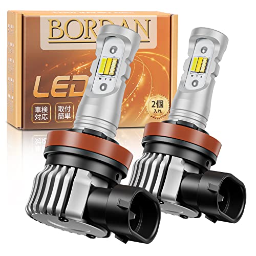 BORDAN フォグランプ LED 3色切り替え H11 H8 H16 イエロー(3000K)/ホワイト(6000K)/アイスブルー(12000K) ディフォルトーホワイト ヘッドライト用可 車検対応 LEDバルブ 12000lm 20W*2 無極性 12V/24V キャンセラー付き ラジオノイズ対策 結露対策 日