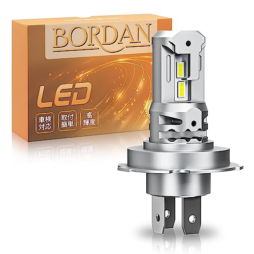 BORDAN H4 LED バイク用 ヘッドライト H19 LEDバルブ HI/LO切替 車検対応 爆光 6500K 25W*1 DC12V/24V..