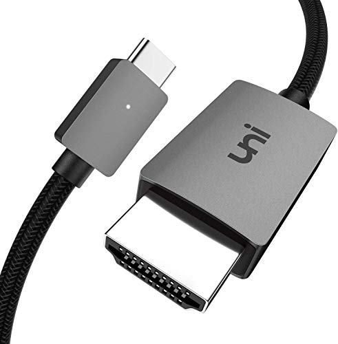 USB Type C HDMI 変換ケーブル 1.8M uniAccessories タイプC HDMI変換アダプタ iPhone 15 Pro/MaxMacBook Pro/Air 2023、iPad Pro、iMac、S23など対応