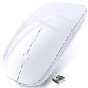 マウス Bluetooth ワイヤレスマウス 【BLENCK Bluetooth5.1】 無線マウス USB充電式 小型 静音 省エネルギー 2.4GHz 3DPIモード 光学式 高感度 Mac/Windows/surface/Microsoft Proに対応 TELEC認証取得済み (ホワイト)