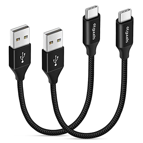 【0.15m 2本】USB Type C ケーブル 短い 急速充電 QC3.0 タイプc ケーブル 15cm 高速データ転送 高耐久ナイロン コード cタイプ ケーブル Switch Xperia XZ2 XZ Galaxy S10 S9 S8 A21 A20 Note 10 9 FireHD8 10 Plus FireMax11 Xiaomi, その他Android USB-C機器対応