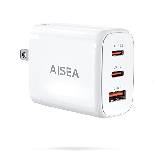 PD USBŴ Aisea 65W GaN Type C ®Ŵ ®Ŵ PDб USB-C2 &USB A 3ݡGaN(ⲽꥦ) ޤꤿ߼ץ饰 PSEѴŬ iPhone/Android/iPad/MacBook/ΡȥѥƼб ¾USB-C/USB-Aб/ꥹޥ/ǯץ쥼/ǯǯ