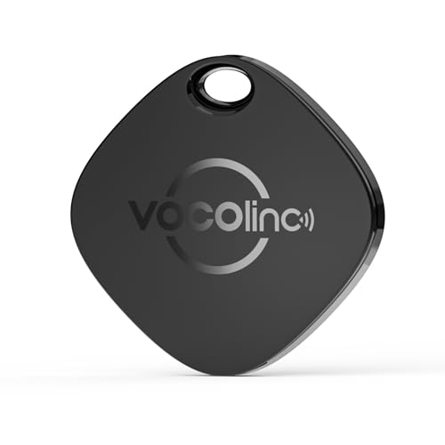 VOCOlinc Key Finder 紛失防止タグ Appleの「探す」 (iOSのみ対応), 忘れ物防止 タグ 超薄(0.75 cm) スマートタグ Bl…