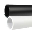 PVC 背景紙 商品 小物 撮影 白 黒 つや消し 光沢 両面バックペーパー ミラー 両面仕様 60cm 130cm（黒1枚＋白1枚）セット