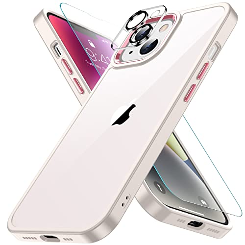 iPhone14 用 ケース オフホワイト 耐衝撃 カメラレンズ保護付き 黄ばみ防止 アイフォン14ケース 米軍MIL規格 耐久性 SGS認証 アイホン14ケース ワイヤレス充電対応 スマホケース あいふぉん14 …