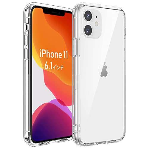 iPhone11  ꥢ MILѾ׷ Ѿ׷ ɻ Υ磻쥹б ϡػͶ ݸ ߤ ڤ ɻߡ͡PC + TPUХѡ ع¤եåȴϥե11Ʃ  6.1 б