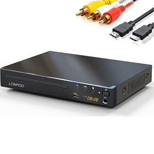 LONPOO DVDץ졼䡼 ꡼ե꡼ HDMI/AV1080P CPRMǽ USB2.0 饪ѥޥå LEDǥץ쥤 PAL/NTSCб ѥDVDץ졼䡼ƥ HDMI/AV֥դ ե뵡ǽΥ⥳򥵥ݡ